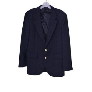 Vintage 1970's Men's The Broadway Navy Blue Blazer Sports Coat Size 44